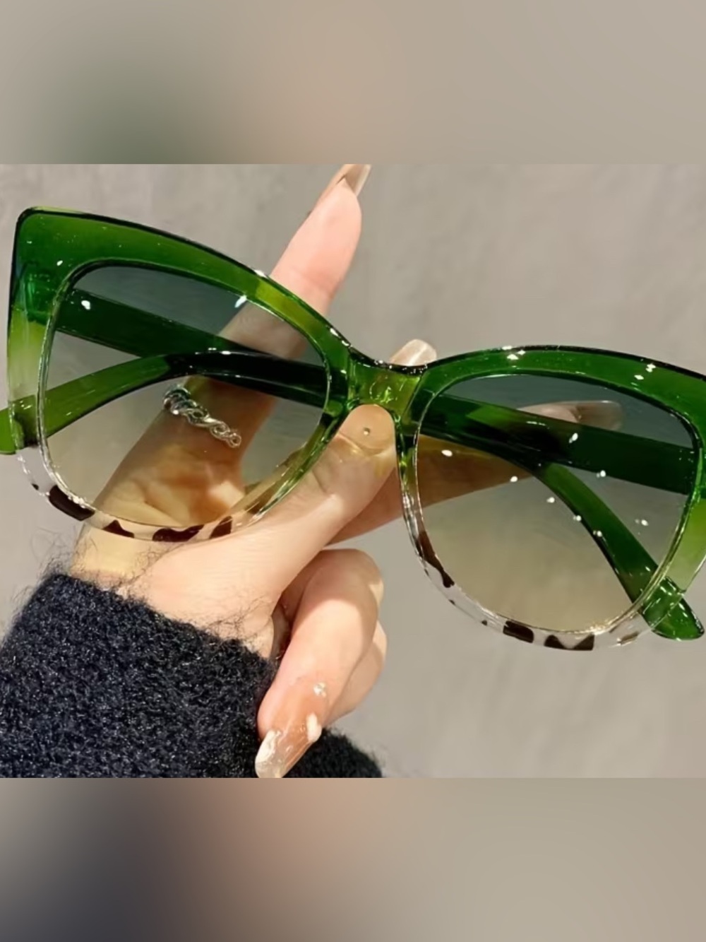 Women’s Green Ombre Cat Eye Sunglasses